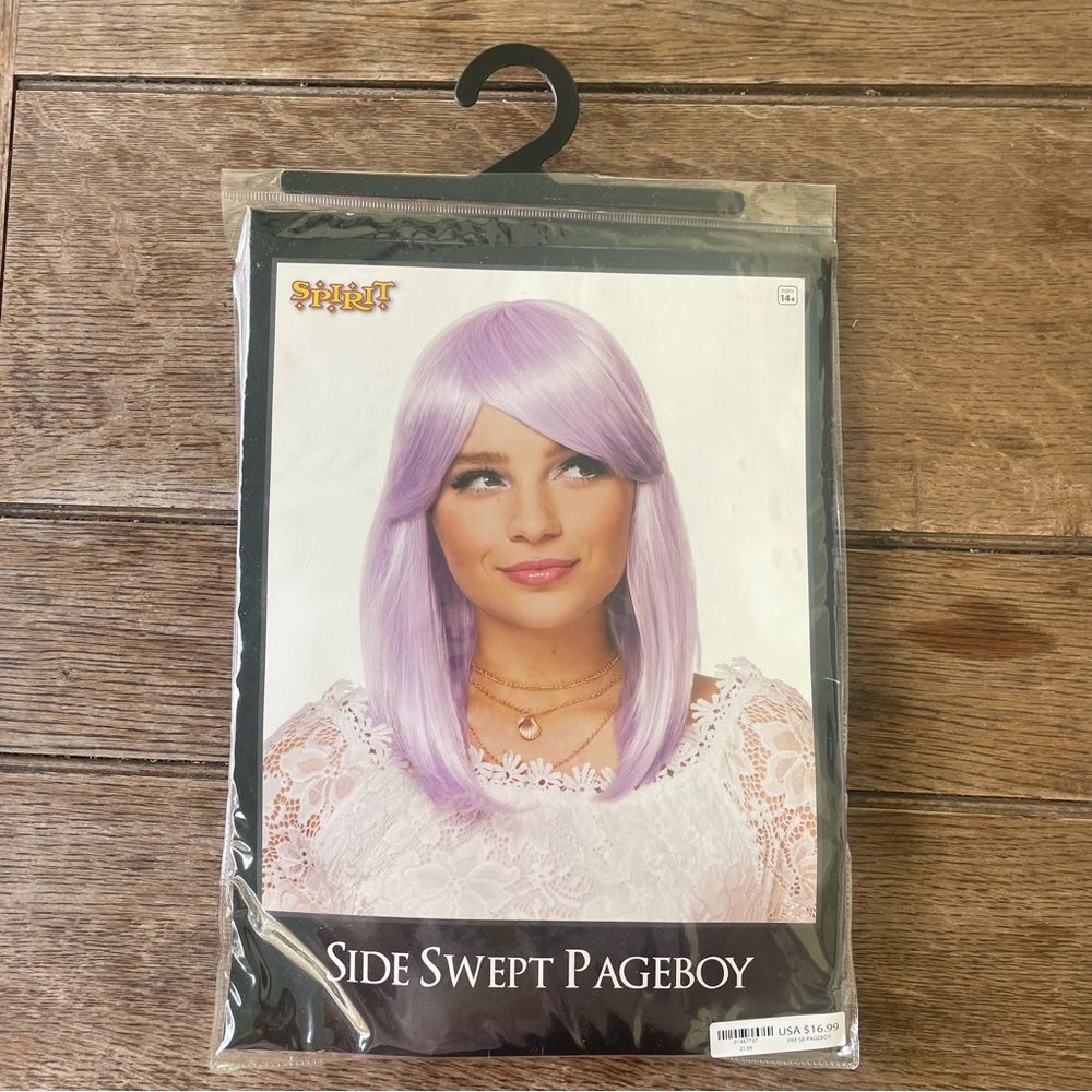 Spirit Lavender Side Swept Pageboy Wig